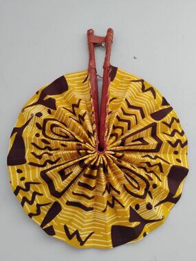 Ankara handmade textile folded fan